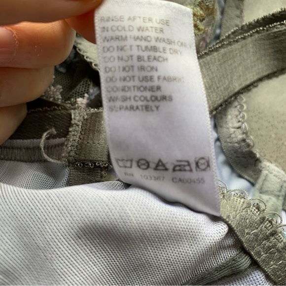 Fantasie Floral Underwire Bra - Olive and Blue - Picture 9 of 9